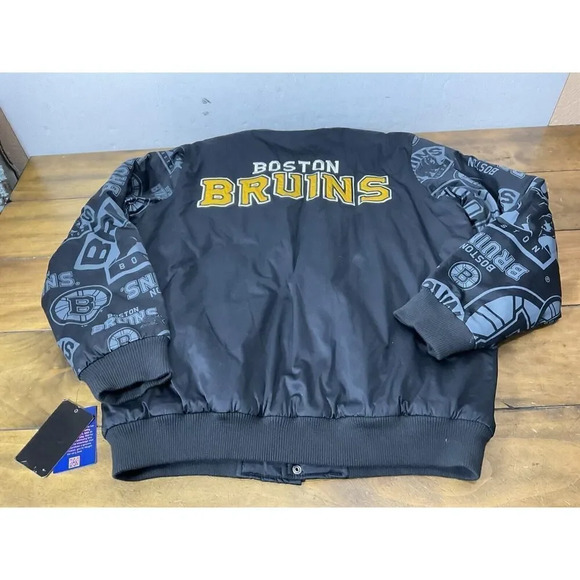 Starter NHL Boston Bruins Quilted Black Bombers Jacket Size XL NWT - Picture 13 of 14